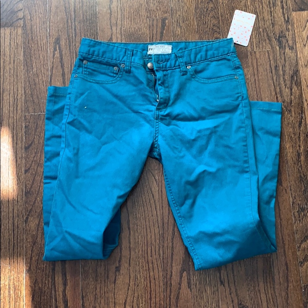 Free People Turquoise Jeans Size 26